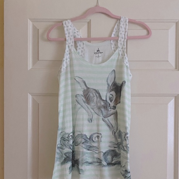 NWOT Disney Green and White Bambi Tank Top, Size L - Picture 1 of 4